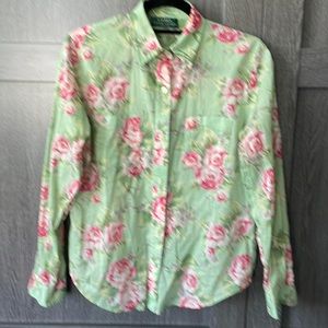 Lauren Ralph Lauren Petite Vintage Floral Button down shirt